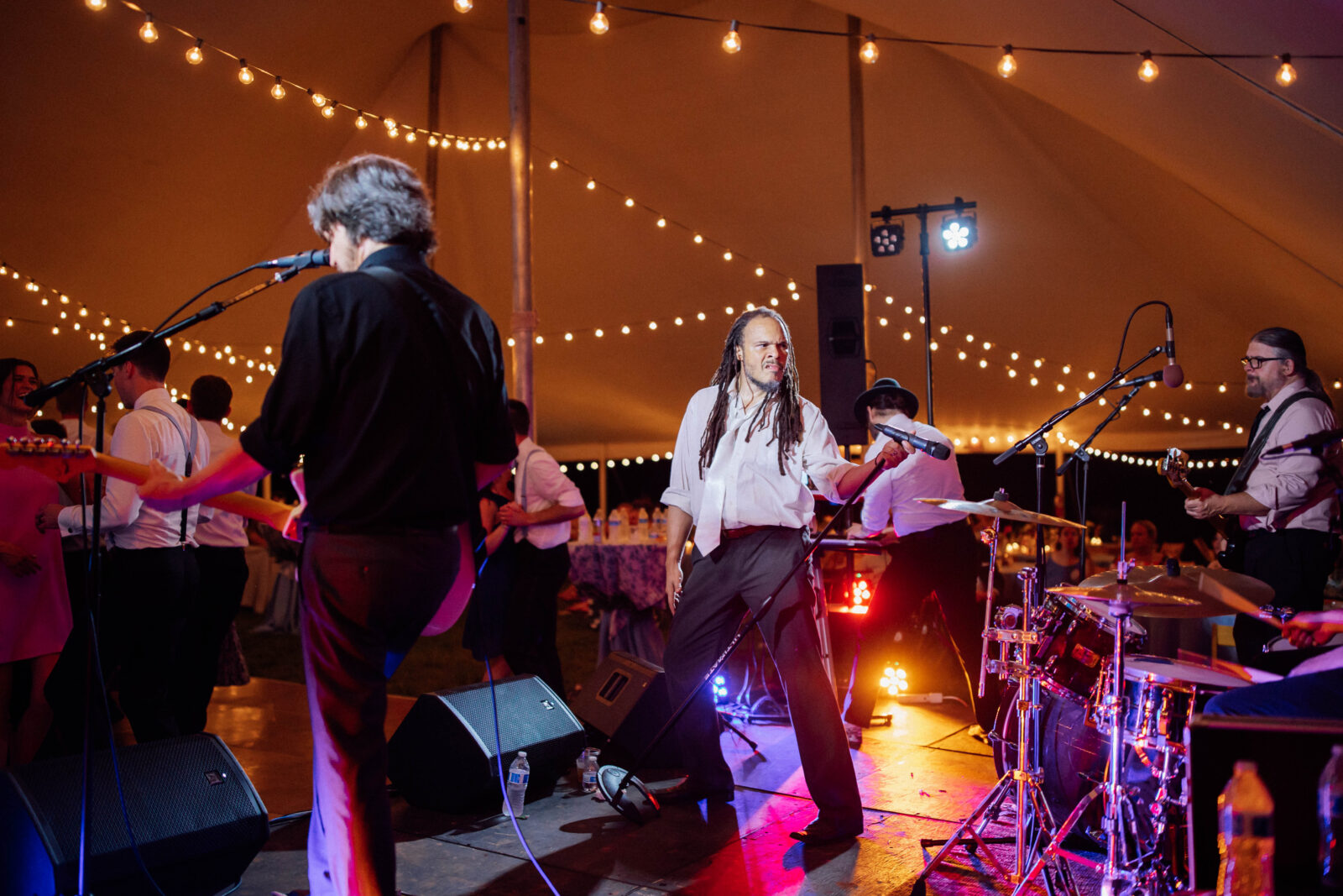 interactive live wedding band with cool lights and fun vibe. timeless and ambient